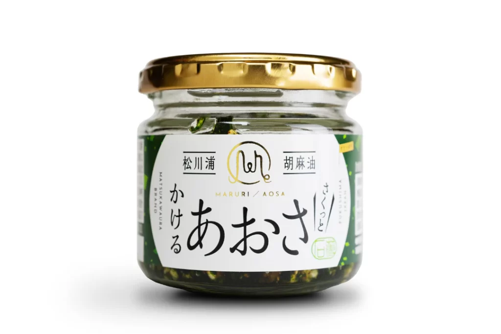 松川浦かけるあおさの瓶