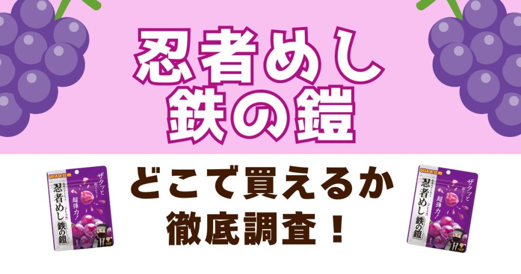 忍者めし 鉄の鎧がどこで買えるか徹底リサーチ
