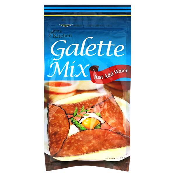 青い袋に入ったそば粉を使ったガレットミックス